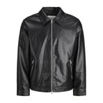 Jack & Jones Siyah Erkek Mont 12278839_Jjecasablanca Pu Jacket No, Xl