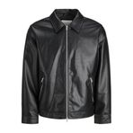Jack & Jones Siyah Erkek Mont 12278839_Jjecasablanca Pu Jacket No, Xl