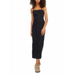 JACK & JONES Siyah Kadın Uzun Elbise JXAGNES LINEN DRESS WVN