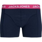 Jack & Jones Siyah - Pembe Erkek Boxer 12248064_JACNORMAN Contrast Trunk S