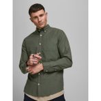 Jack & Jones Slım Fıt Erkek Gömlek 12182486 Jjeoxford Shırt L/s S21 Noos - Yeşil