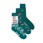 Jack Jones Snowflake 3 Lü Paket Erkek Çorap 12246912 Yeşil ONE SIZE Tek Beden