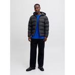 JACK & JONES Suni Deri Şişme Mont, 2XL, JJElements, Siyah, Erkek