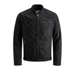 JACK & JONES Suni süet erkek ceketi, suni süet ceket, siyah (Jet Black), XL