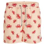 JACK & JONES Turuncu Erkek Çocuk Deniz Şortu JPSTFIJI JJSWIM AOP SS24 LY JNR, 14 yaş
