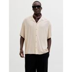 Jack & Jones Viskon Rahat Kesim Kısa Kollu Gömlek, M, 12288852, Moonbeam, Erkek
