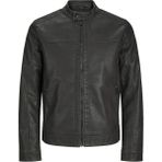 Jack Jones Warner Washed Pu Suni Deri Erkek Ceket 12273244 - XS - Siyah