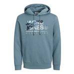 JACK JONES Yazı Baskılı Kapüşonlu Erkek Sweatshirt 12256821