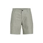Jack & Jones Yeşil Erkek Tapered Fit Chino Şort JPSTACE JJSUMMER LINEN BLEND SHORT