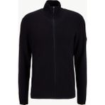 Jack & Jones Yüksek Yaka Normal Siyah Erkek Kazak 12283668_JCOSTANCE Knıt Badge Zıp C