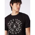 Jack & Jones Yuvarlak Yaka T-Shirt JORJAMES SS TEE EXC, S, 5003120545, Siyah, Erkek