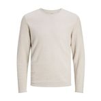 Jack & Jones Yuvarlak Yaka Triko Kazak, S, 12258407, Oatmeal, Erkek