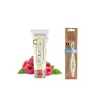 Jack N'Jill Ahududu Aromalı Florürsüz Diş Macunu ve Unicorn Diş Fırçası Seti, BPA İçermez, Ekstra Yumuşak, Küçük Eller İçin Uygun, 50g