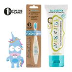 Jack N’jill Doğal Sertifikalı Bebek/çocuk Diş Seti (Unicorn Diş Fırçası + Yaban Mersini Aromalı Diş Macunu 50G)