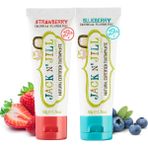 Jack N’jill Doğal Sertifikalı Diş Macunu - Çilek & Yaban Mersini Aromalı 2’li Paket (2X50G)