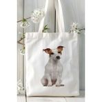 Jack Russell Terrier Köpek Baskılı Bez Çanta Omuz Çantası Kişiye Özel Model 4