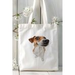 Jack Russell Terrier Köpek Baskılı Bez Çanta Omuz Çantası Kişiye Özel Model 7