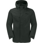 Jack Wolfskin 1115301-6000 Altenberg Siyah 3 in 1 Outdoor Erkek Mont