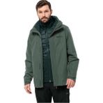 Jack Wolfskin 1116251_4311 Yeşil Luntal 3ın1 Jkt M Outdoor Erkek Mont