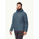 Jack Wolfskin 1207671_C0412ATHER DOWN HOODY M Mavi Kapüşon Yaka Regular Fit Erkek Mont
