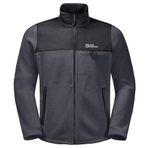 Jack Wolfskin 1709982-6230 Gri Dna Grizzly FZ Erkek Outdoor Polar Ceket