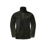 Jack Wolfskin 1710601-4018 PANK SNAP M Düz Yeşil Erkek Polar Sweatshirt