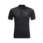 Jack Wolfskin 1808542-6000 Pack Go Siyah Erkek Polo T-shirt