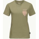 Jack Wolfskin 1809701 Yeşil Discover Heart T Kadın T-Shirt