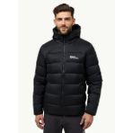 Jack Wolfskin A61827NEBELHORN DOWN HOODY M Siyah Kapüşon Yaka Regular Fit Erkek Mont