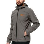 Jack Wolfskin Bornberg Hoody M Softshell erkek montu, Duman Grisi, XXL