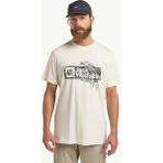 Jack Wolfskin BRAND T M Ekru Erkek Kısa Kol T-Shirt - Bej - XL
