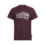 Jack Wolfskin BRAND T M Erkek T-Shirt WOOD Amaranth L
