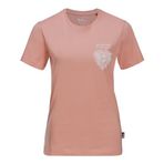 Jack Wolfskin Discover Heart T W kadın tişörtü, Pembe Dawn, M