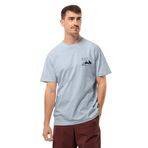 Jack Wolfskin Discover T M erkek tişörtü, Yumuşak Mavi, M
