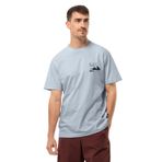 Jack Wolfskin Discover T M erkek tişörtü, Yumuşak Mavi, S