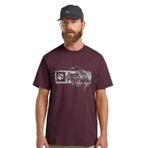 Jack Wolfskin Erkek Brand T M T-Shirt, Ahşap Amaranth, S