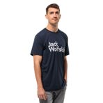 Jack Wolfskin Erkek Brand T M T-Shirt, mavi (Night Blue), M