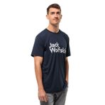 Jack Wolfskin Erkek Brand T M T-Shirt, mavi (Night Blue), S