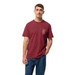 Jack Wolfskin Erkek Jack Tent T M T-Shirt, Deep Ruby, S