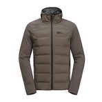 Jack Wolfskin Erkek Tasman Down Hybrid M kuş tüyü mont, Soğuk kahve, S