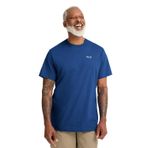 Jack Wolfskin Essential T Bisiklet Yaka Regular Fit Logo Baskılı T-Shirt, M, 5003374519, Mavi, Erkek