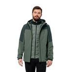JACK WOLFSKIN GLAABACH 3IN1 JKT M Erkek Ceket black olive XL
