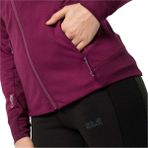 Jack Wolfskin Hydro Grid Fleece Kadın Mor Outdoor Ceketi - Mürdüm - XS