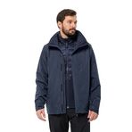 Jack Wolfskin JCK1116251-1010 Mavi Luntal 3ın1 Jkt M Erkek Ceket