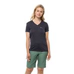 Jack Wolfskin Kadın Crosstrail Kadın Tişört Kısa Kollu, Grafit, XS EU