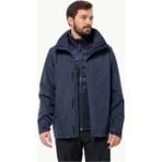 Jack Wolfskin Luntal 3in1 Erkek Mavi Outdoor Ceketi - 2XL - Lacivert