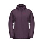 Jack Wolfskin Moonrise 3in1 Kadın Siyah Outdoor Ceketi - Mor - XS