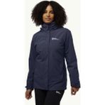 Jack Wolfskin Rotwand 3in1 Kadın Mavi Outdoor Ceketi - Lacivert