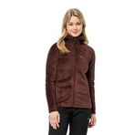 JACK WOLFSKIN ROTWAND HOODED FZ W Kadın POLAR CEKET, dark maroon, XS