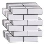 jackfru 10 adet 3D tuğla duvar kağıdı (30 x 30 cm), kendinden yapışkanlı duvar kağıdı, taş duvar kağıdı, mobilya, mutfak, pencere pervazı, dolap için, su geçirmez duvar kağıdı (beyaz)